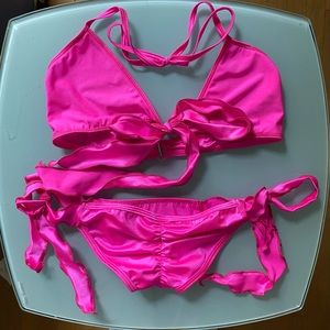 Body Zone Bikini Set Hot Pink Size S